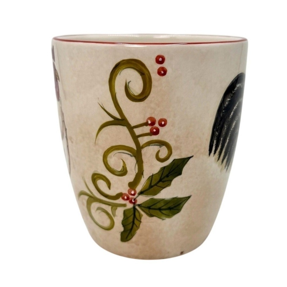 Oneida Rooster Coffee Mug Cream Red Ceramic Farmhouse Country Chicken Tea Cup - Picture 3 of 7